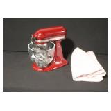KitchenAid Deluxe Edition 5 Qt Stand Mixer with Glass Bowl and Cover