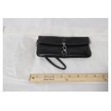 Coach Black Leather Wristlet Clutch with Dust Bag