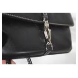 Coach Black Leather Wristlet Clutch with Dust Bag