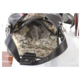 Coach Black Leather Small Flap Shoulder Bag with Box and Dust Bag