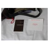 Coach Black Leather Small Flap Shoulder Bag with Box and Dust Bag