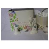 Porcelain Collectibles and Decor Assortment Including Snowbunni Figurine