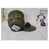 Porcelain Collectibles and Decor Assortment Including Snowbunni Figurine