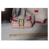 Coach Striped Shoulder Bag with Original Box and Tags