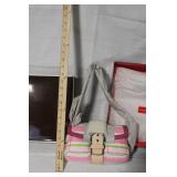 Coach Striped Shoulder Bag with Original Box and Tags