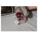 Coach Striped Shoulder Bag with Original Box and Tags