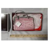 Coach Pink Signature Wristlet Frame Purse Set with Box and Tags