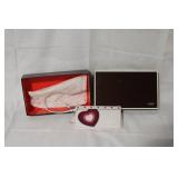 Coach White Wristlet with Heart Design and Original Box