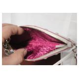 Coach White Wristlet with Heart Design and Original Box