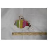 Coach Multicolor Suede and Leather Wristlet with Tag and Booklets