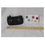 Coach Mini Black Purse and Colorful Polka Dot Wallet Set