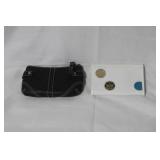 Coach Mini Black Purse and Colorful Polka Dot Wallet Set