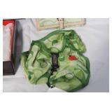 Coach Green Patterned Wallet and Scarf Set