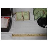 Coach Green Patterned Wallet and Scarf Set