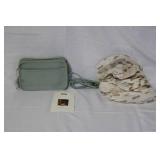 Coach Carolina Aqua Leather Bag with Tag and Dust Cover