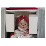 Porcelain Holiday Clown Doll with Certificate in Original Box