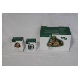 Department 56 Village Accessories Lot of 3 - Roasted Chestnuts, Bird Baths, Winter Frost Joy