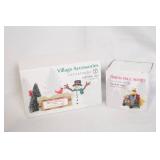 Department 56 Village Accessories Welcome Sign and North Pole Series I Break for Cocoa Figurines