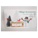 Department 56 Village Accessories Welcome Sign and North Pole Series I Break for Cocoa Figurines