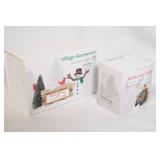 Department 56 Village Accessories Welcome Sign and North Pole Series I Break for Cocoa Figurines