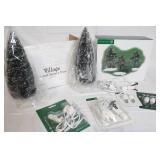 Department 56 Village Frosted Tree Accessories and Lighting Lot