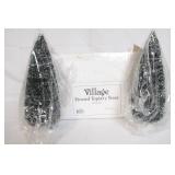 Department 56 Village Frosted Tree Accessories and Lighting Lot