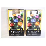 Artificial Christmas Tree with 2 Sets of 70-Count Multicolor Button Lights