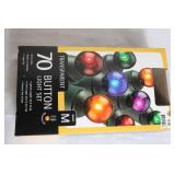 Artificial Christmas Tree with 2 Sets of 70-Count Multicolor Button Lights