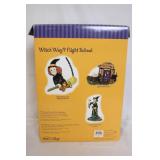 Department 56 Witch Way Flight School Halloween Gift Set with Moving Witches