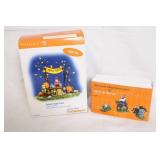 Department 56 Halloween Village Caramel Apple Stand and Dog Accessories Set