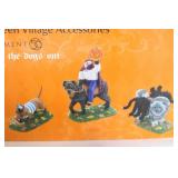 Department 56 Halloween Village Caramel Apple Stand and Dog Accessories Set