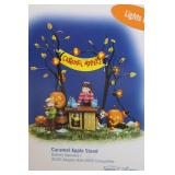 Department 56 Halloween Village Caramel Apple Stand and Dog Accessories Set