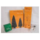 Department 56 Halloween Lit Sisal Trees and Orange Bare Branch Trees Sets