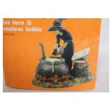 Department 56 Snow Village Halloween Fire Burn & Cauldron Bubble and Hilda Figurines