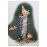 Department 56 Halloween Village Accessories Set - Witch Crash and Dying to Get In Outhouse