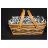 Longaberger Christmas Collection Basket Set with Liners and Wood Lids
