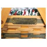 Longaberger Christmas Collection Basket Set with Liners and Wood Lids