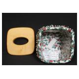 Longaberger Christmas Collection Basket Set with Liners and Wood Lids