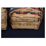 Longaberger Handwoven Basket Set with Liners and Cloth Accessories