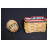 Longaberger Handwoven Basket Set with Liners and Cloth Accessories