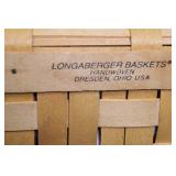 Longaberger Handwoven Basket with Liner and Leather Handles