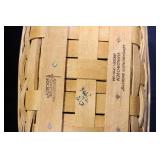 Set of 3 Longaberger Handwoven Baskets with Floral Liners and Lids