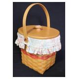Longaberger Handwoven Basket Set with Liners, Lids, and Accessories