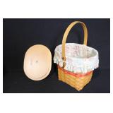 Longaberger Handwoven Basket Set with Liners, Lids, and Accessories