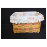 Longaberger Handwoven Basket Set with Liners, Lids, and Accessories