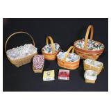 Longaberger Basket Collection with Liners and Protectors