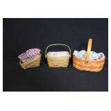 Longaberger Basket Collection with Liners and Protectors