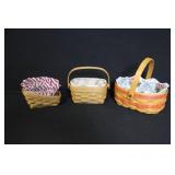 Longaberger Basket Collection with Liners and Protectors