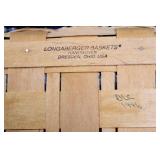 Set of 3 Longaberger Handwoven Baskets with Liners and Protectors