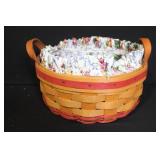 Set of 3 Longaberger Handwoven Baskets with Liners and Protectors